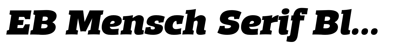 EB Mensch Serif Black Italic
